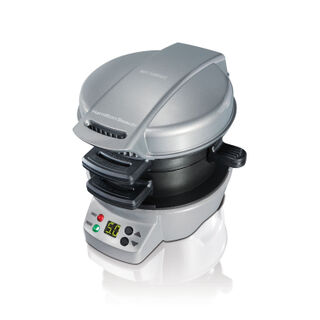 Breakfast Sandwich Maker with Timer, Silver (25478RG)