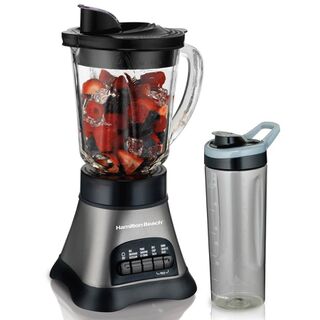 Wave Crusher® Blender with 40oz Glass Jar & Blend-in Travel Jar, Gray (58161)