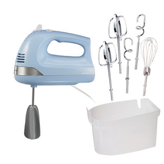 6 Speed Hand Mixer with Snap-On Case, Light Blue (62677)