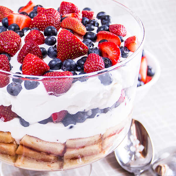 Recipe for Red, White and Blue Trifle
