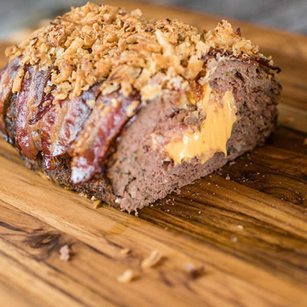 Recipe for Slow Cooker Bacon Cheeseburger Meatloaf