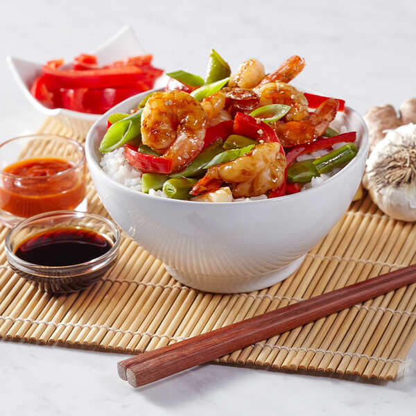 Recipe for Asian Inspired Shrimp & Vegetables with Rice