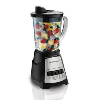 Power Elite® Multi-Function Blender with Mess-free 40oz Glass Jar, 700W Black & Stainless (58148G)