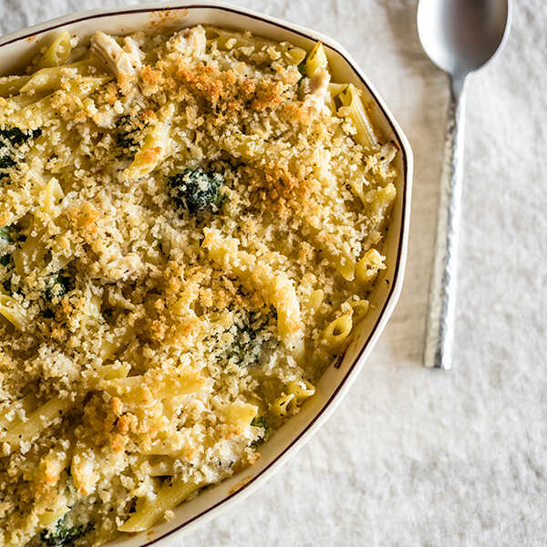 Recipe for Chicken and Broccoli Alfredo Casserole