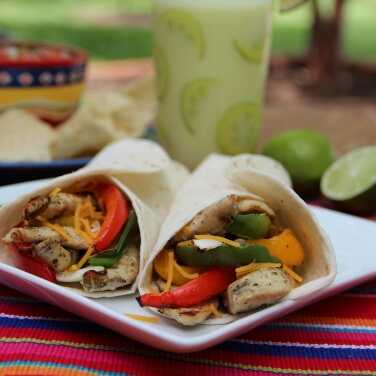 Recipe for Chicken Fajitas with Grilled Peppers and Onions