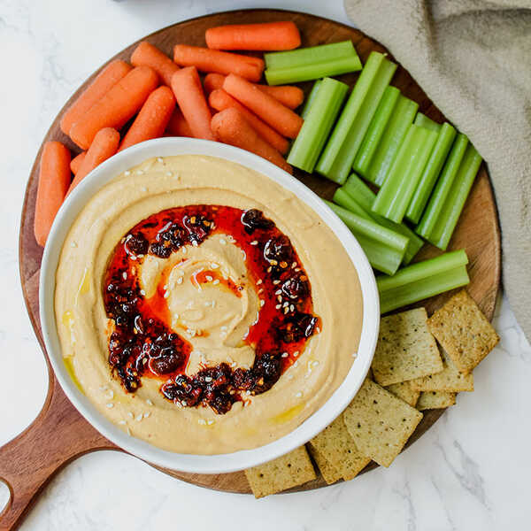 Recipe for Creamy Chili Crisp Hummus Recipe