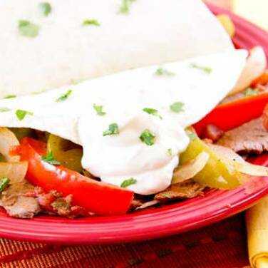 Recipe for Slow Cooker Flank Steak Fajitas