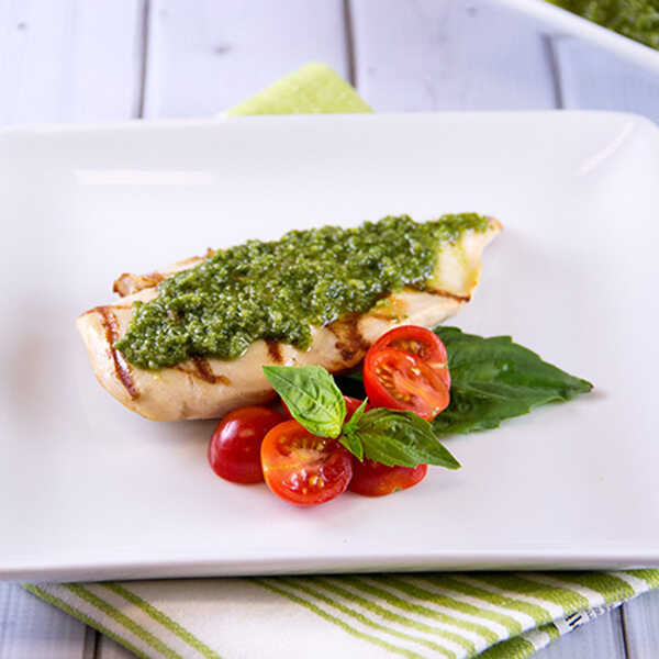 Recipe for Grilled Chicken with Basil Pesto