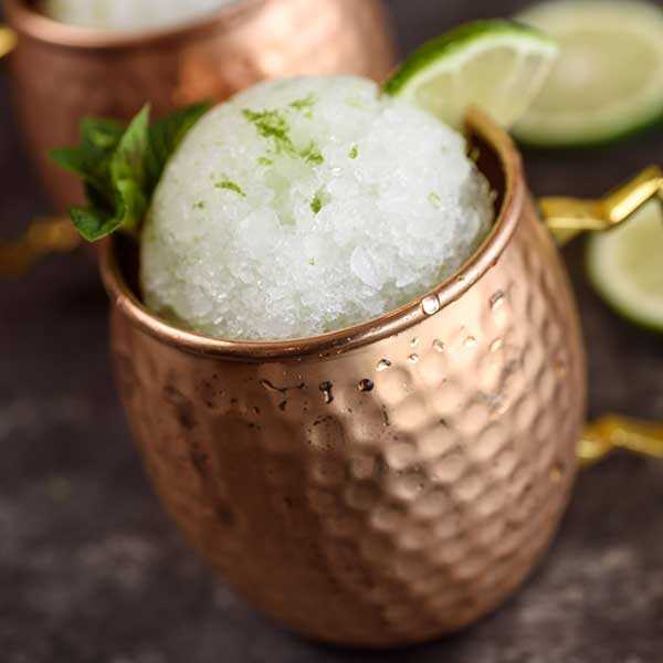 Recipe for Moscow Mule Snow Cones
