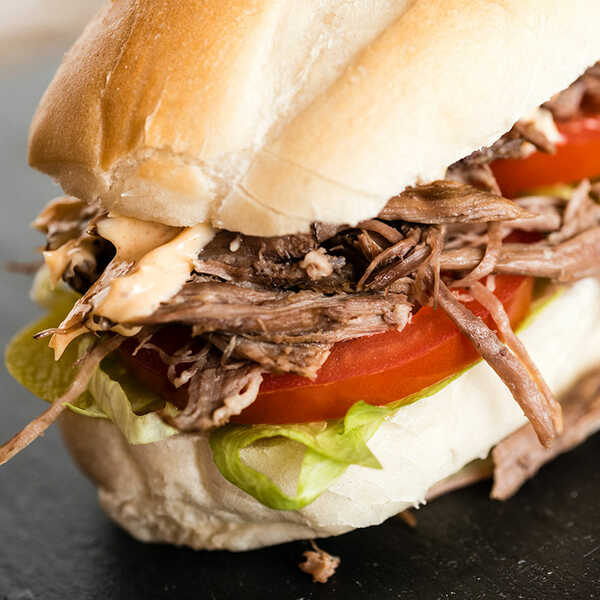 Recipe for Pot Roast Po Boy