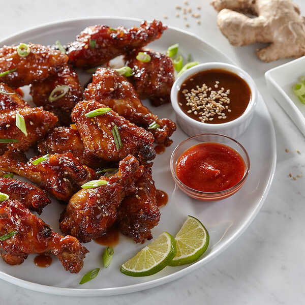 Recipe for Air Fryer Honey Sriracha Chicken Wings