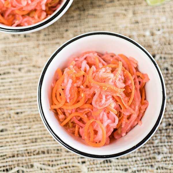 Recipe for Spiralizer Pickled Radish and Carrot Salad