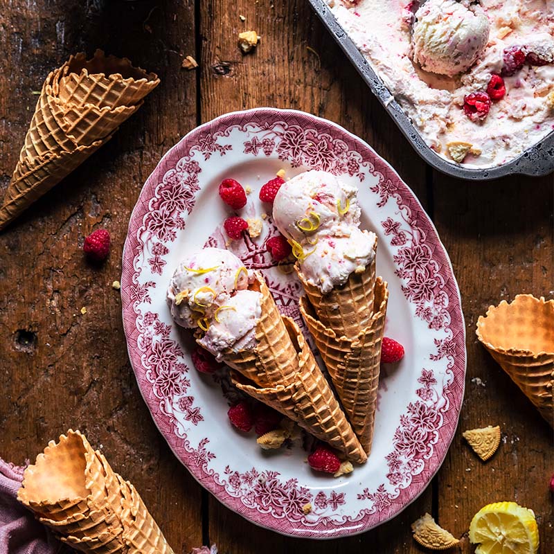 Lemon Raspberry Ripple Ice Cream